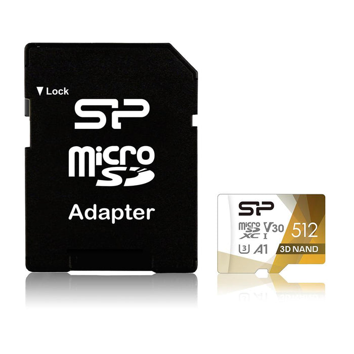 Memory card Silicon Power Superior Pro, 512GB, microSDXC, Class 10, SD Adapter