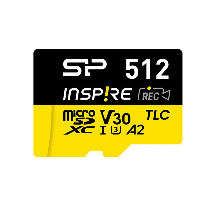Memory card Silicon Power Inspire 512GB, microSDXC, Class 10, SD Adapter