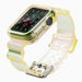 Silicone Band Strap Bracelet Case Strap Light Set for Apple Watch 38mm - Yellow - Smartwatch straps