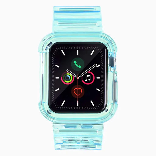 Silicone Band Strap Bracelet Case Strap Light Set for Apple Watch 40mm - Blue - Smartwatch straps and cases<<<HurtelXML