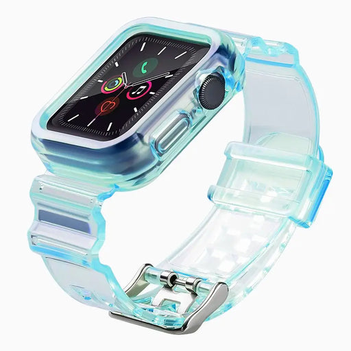 Silicone Band Strap Bracelet Case Strap Light Set for Apple Watch 40mm - Blue - Smartwatch straps and cases<<<HurtelXML