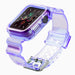 Silicone Band Strap Bracelet Case Strap Light Set for Apple Watch 44mm - Purple - Smartwatch straps