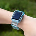 Silicone Band Strap Bracelet Case Strap Light Set for Apple Watch 44mm - Blue - Smartwatch straps and cases<<<HurtelXML