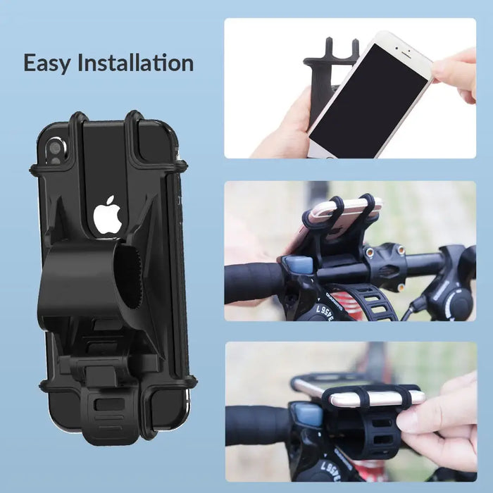 Silicone bicycle phone holder - black - Cell phone holders<<<HurtelXML