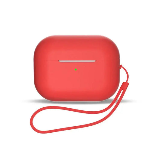 Silicone case for AirPods 1 / AirPods 2 + wrist strap lanyard - red - Cell phone cases and covers<<<HurtelXML