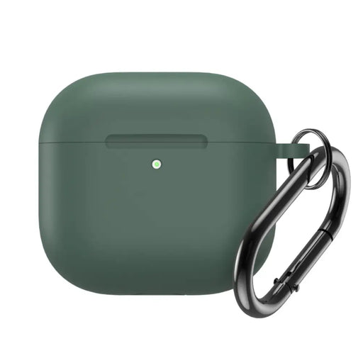 Silicone Case for Airpods 4 with Carabiner - Green - Cell phone cases and covers<<<HurtelXML