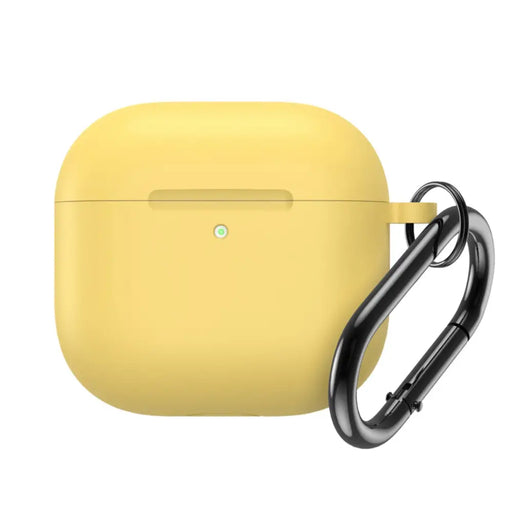 Silicone Case for Airpods 4 with Carabiner - Yellow - Cell phone cases and covers<<<HurtelXML