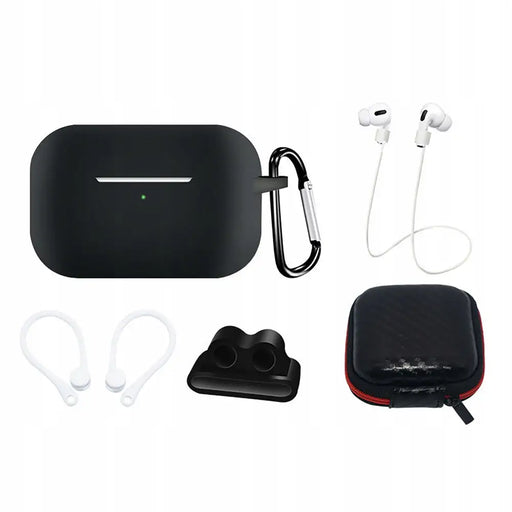 Silicone Case Set for AirPods Pro 2 / AirPods Pro 1 + Case / Ear Hook / Neck Strap / Watch Strap Holder / Carabiner