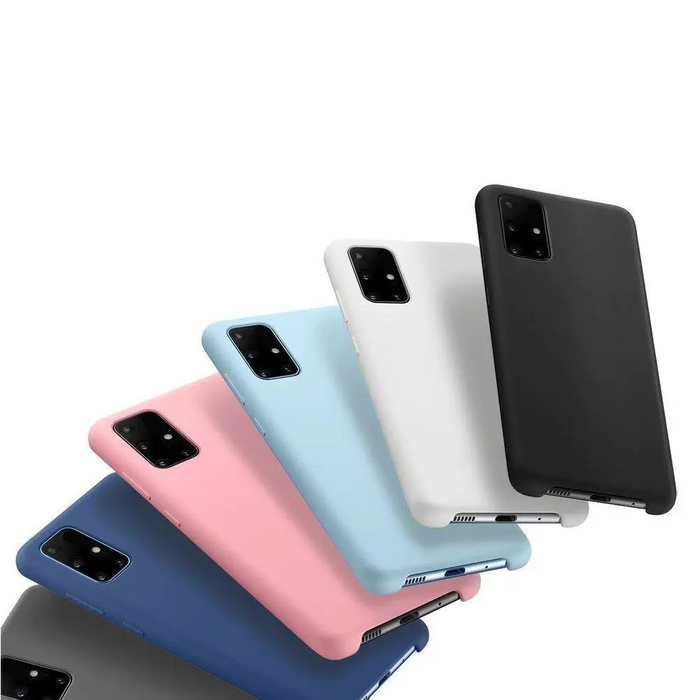 Silicone Case Soft Flexible Rubber Cover for Samsung Galaxy A03s blue - Cell phone cases and covers<<<HurtelXML
