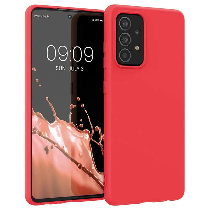 Silicone Case Soft Flexible Rubber Cover for Samsung Galaxy A22 4G red - Cell phone cases and covers<<<HurtelXML