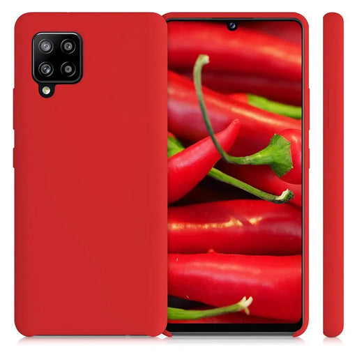 Silicone Case Soft Flexible Rubber Cover for Samsung Galaxy A42 5G red - Cell phone cases and covers<<<HurtelXML