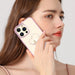 Silicone case with Swarovski crystals Kingxbar Wish Series for iPhone 14 Pro - pink - Cell phone cases