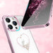 Silicone case with Swarovski Kingxbar Wish Series crystals for iPhone 14 Pro Max - pink - Cell phone cases