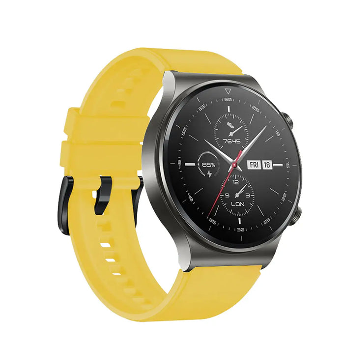 Silicone Strap for Huawei Watch GT 2 / 3 / 4 / 2 Pro / 3 Pro / 4 Pro / GT 2e - Yellow - Other cell phone