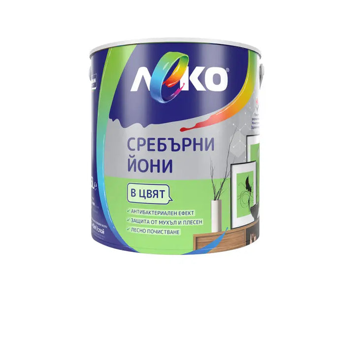 SILVER IONS GREEN APPLE 2.5 L LEKO - Цветни интериорни бои<<<Интериорни бои<<<Подови и стенни