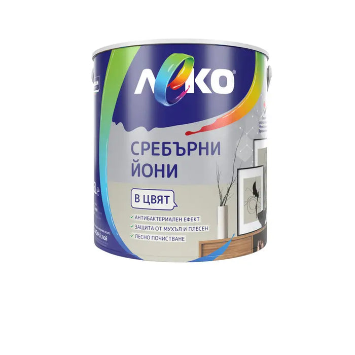 SILVER IONS OLIVE 2.5 L LEKO - Цветни интериорни бои<<<Интериорни бои<<<Подови и стенни покрития<<<Praktiker&&&Цветни