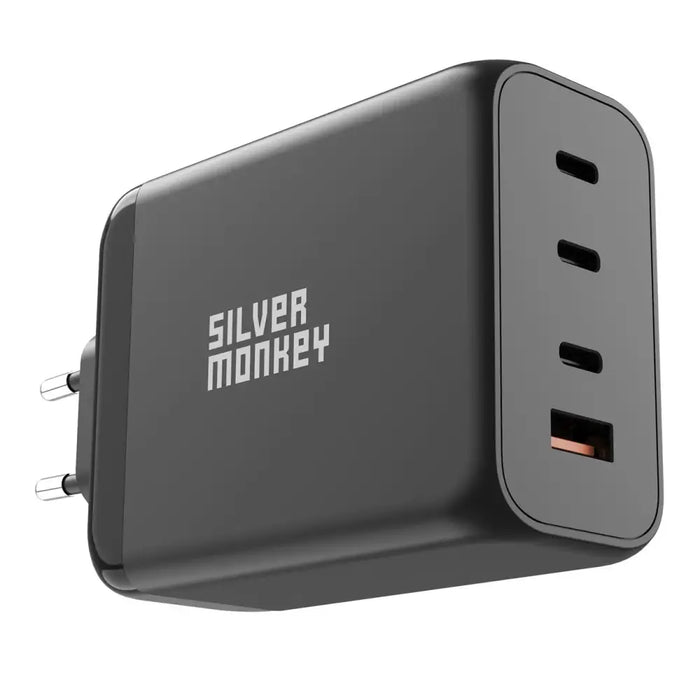 Silver Monkey SMA153 200W GaN charger 3xUSB-C PD USB-A QC 3.0 - black - Cell phone USB charger<<<HurtelXML