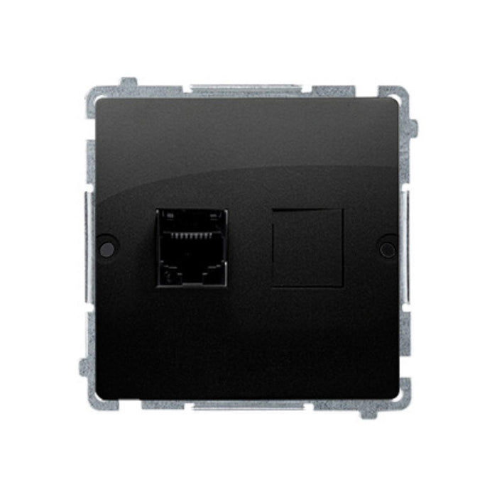 SIMON BASIC MAT BLACK COMPUTER SOCKET