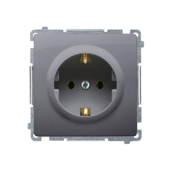 CONTACT SINGLE SHUKO SILVER MAT IP44