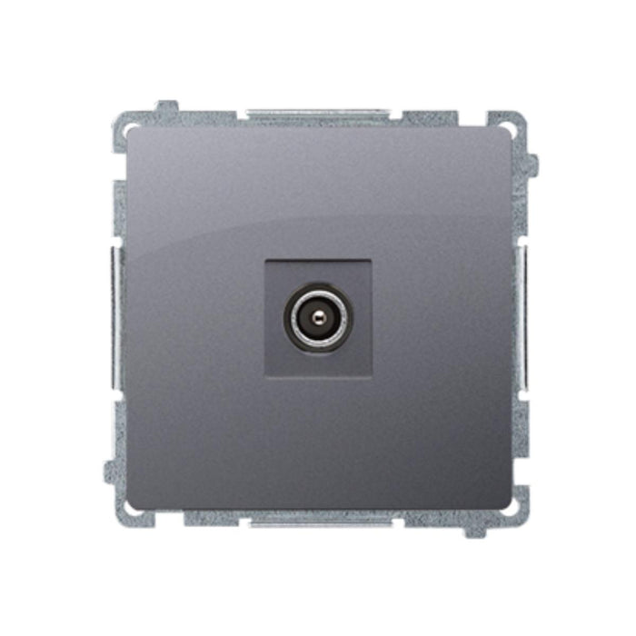 TV SOCKET SILVER MAT SIMON