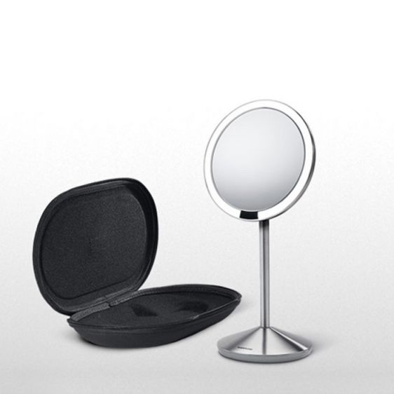 Mini cosmetic mirror Simplehuman SH-ST3004, with sensor 10x (matte steel)