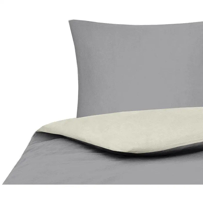 SINGLE BEDDING SET 3 PIECES COTTON AGLIKA ECRUE/GRAY - Спално бельо<<<Текстил за спалня<<<Мебели и интериор<<<Praktiker