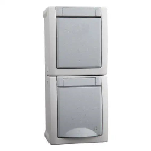 SINGLE-POLE SWITCH + CONTACT IP54 PANASONIC Pacific - Ключове и контакти<<<Електроматериали<<<Praktiker&&&Ключове и