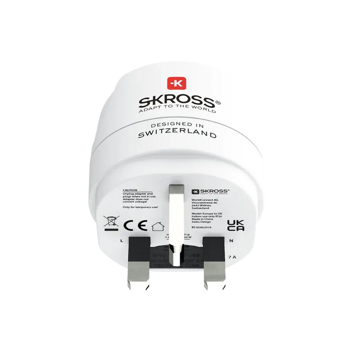 Skross adapter 220V EU to UK