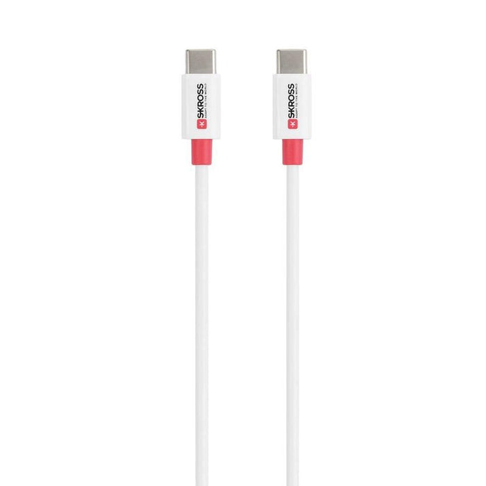 Cable Skross, USB-C - USB-C 2.0 male, 0.15 m, White
