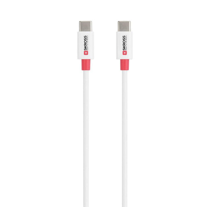 Cable Skross, USB-C - USB-C 2.0 male, 0.15 m, White