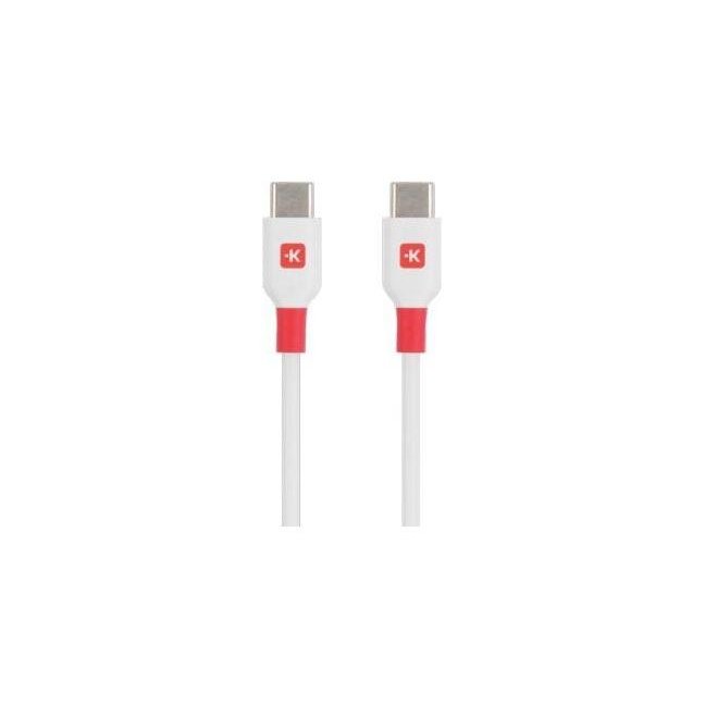 Cable Skross, USB-C - USB-C male, USB 2.0, 1.2m, White