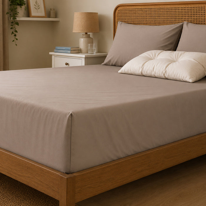 SLEEPFORIA FITTED SHEET FOR MATTRESS 180X200 CM BEIGE