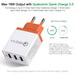 Smart adapter Qualcomm 3.0 Quick Charge with three ports 3A 2.1A - Adapters