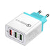 Smart adapter Qualcomm 3.0 Quick Charge with three ports 3A 2.1A - green - Adapters