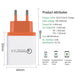 Smart adapter Qualcomm 3.0 Quick Charge with three ports 3A 2.1A - Adapters