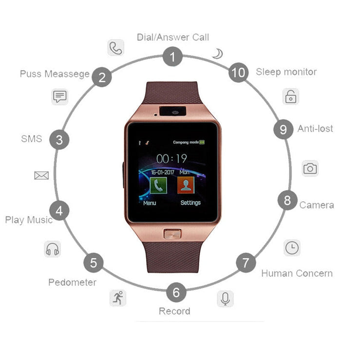 Smart watch DZ09 Bluetooth SIM, SD card