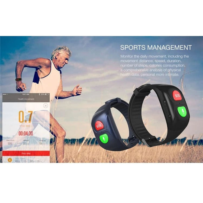 Smart bracelet remote monitoring of health indicators adults and children Vektros VS18, GPS tracking, SIM card, SOS button and call, pulse, blood pressure, alarm falling