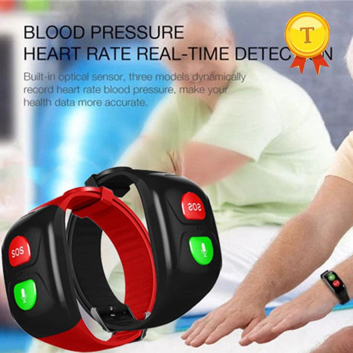 Smart bracelet remote monitoring of health indicators adults and children Vektros VS18, GPS tracking, SIM card, SOS button and call, pulse, blood pressure, alarm falling