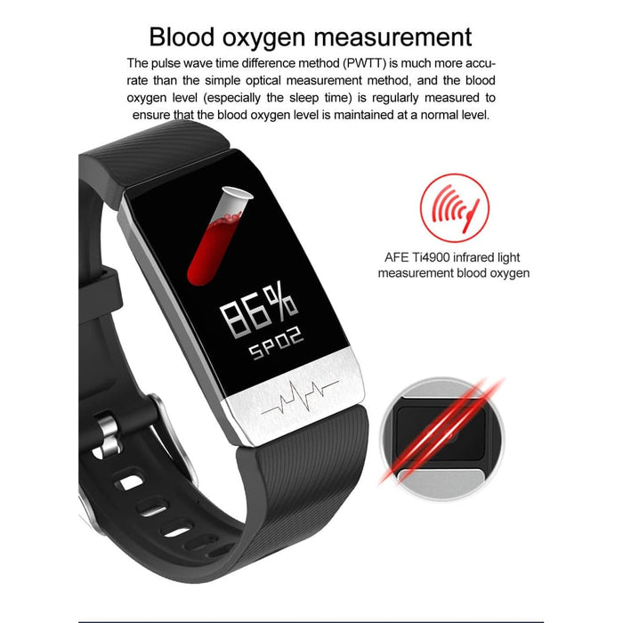 Smart bracelet Vektros VT03, measurement of temperature, ECG. blood oxygen