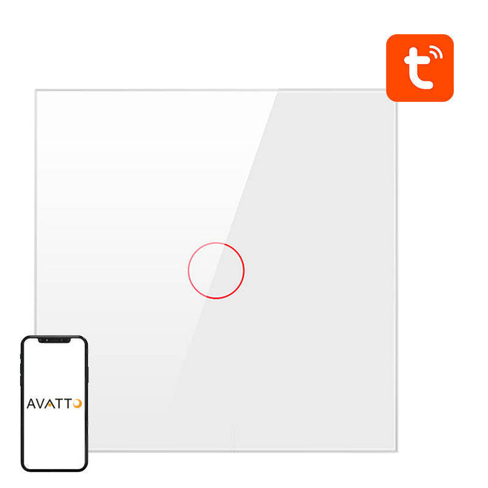 Smart Light Switch ZigBee Avatto ZTS02-EU-W1 1 Way TUYA (white) - Switches<<<Control devices<<<Smart Home<<<InnproXML