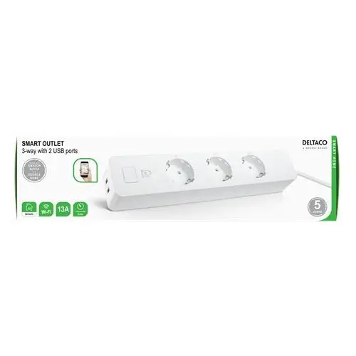 Smart power strip 1.5m DELTACO SH-P03USB2 - Разклонители<<<Продукти за дома<<<ValiAPI&&&Разклонители<<<Други<<<Спорт и