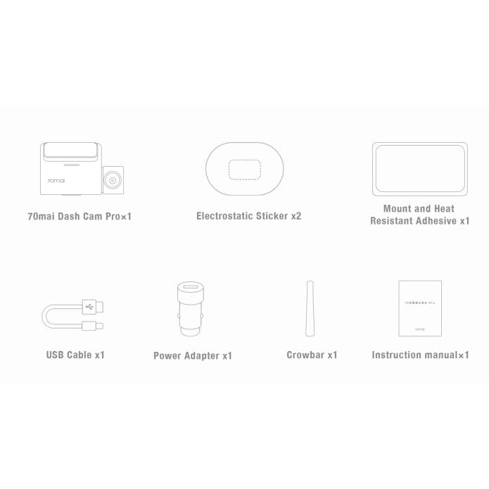 Smart recorders Xiaomi 70mai Pro WiFi GPS module voice commands and real-time monitoring - DVR Camcorders