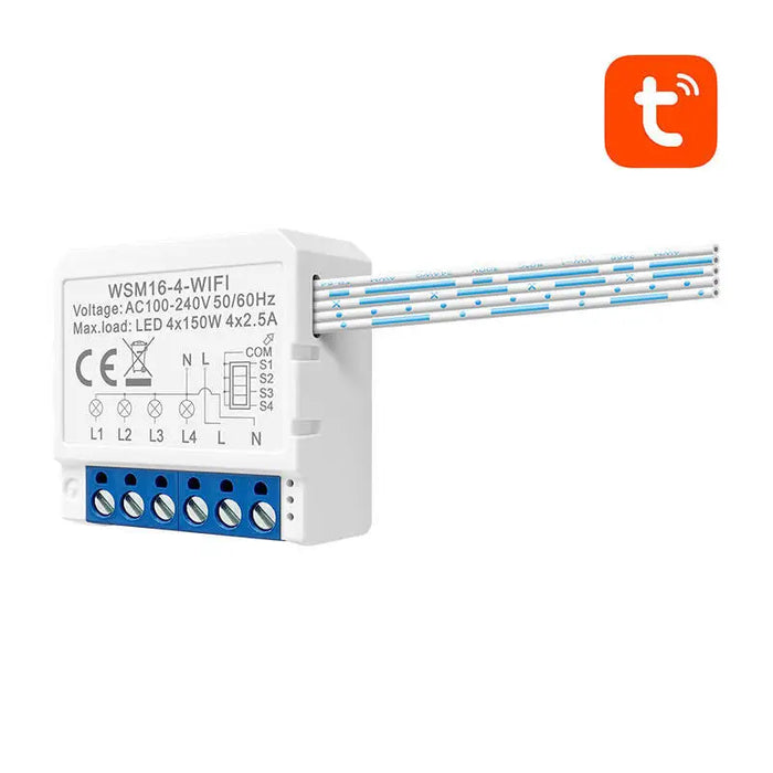 Smart Switch Module WiFi Avatto WSM16-W4 TUYA - Smart controllers<<<Control devices<<<Smart Home<<<InnproXML