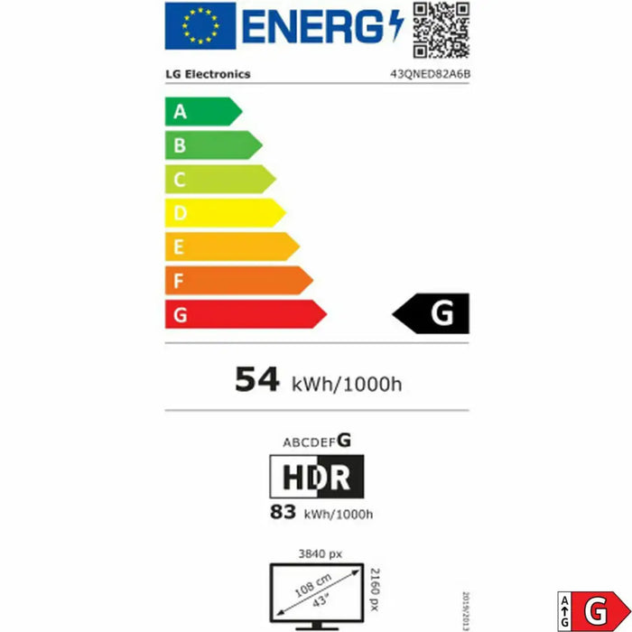 Smart TV LG 43QNED82A6B.AEU 4K Ultra HD 43’’ LED HDR Edge-LED QNED - Електроника Телевизори<<<Компютри|