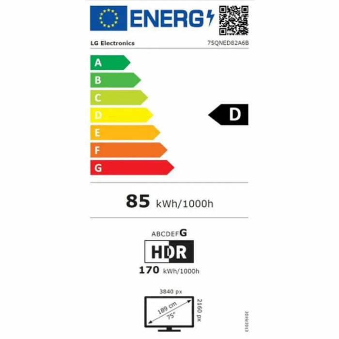 Smart TV LG 75QNED82A6B 75’’ 4K Ultra HD LED HDR Edge-LED QNED - Електроника Телевизори<<<Компютри|