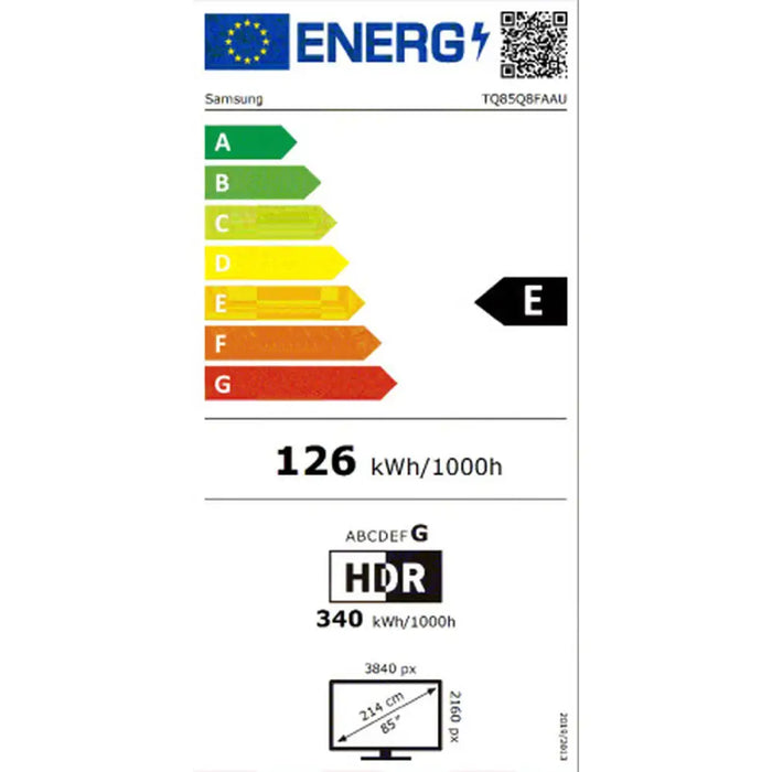 Smart TV Samsung TQ85Q8FAAUXXC 85’’ 4K Ultra HD LED HDR QLED - Телевизори и смарт телевизори<<<Електроника
