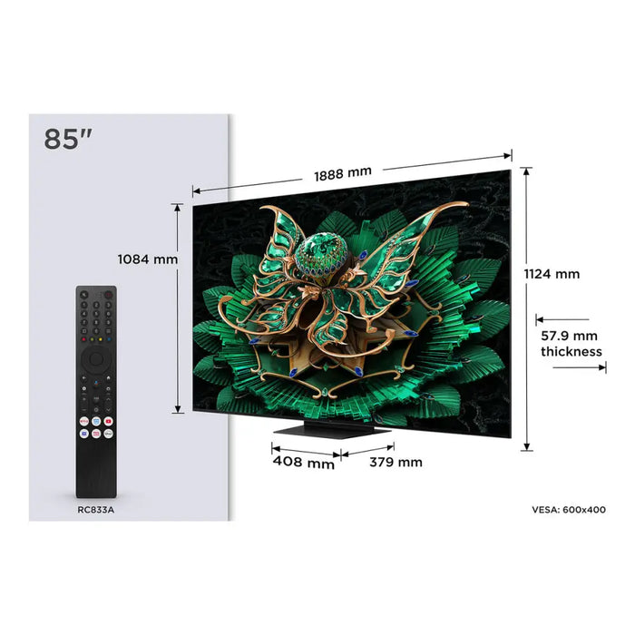 Smart TV TCL 85C7K 85’’ 4K Ultra HD HDR QD Mini LED - Електроника Телевизори<<<Компютри|