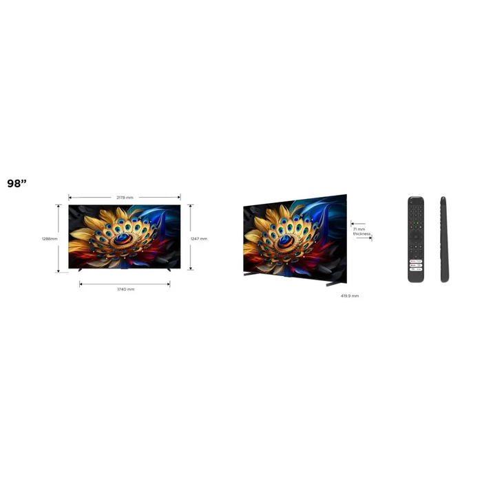 Smart TV TCL 98C655 4K Ultra HD QLED AMD FreeSync 98’’ - LCD TVsTVA-LCD<<<TV