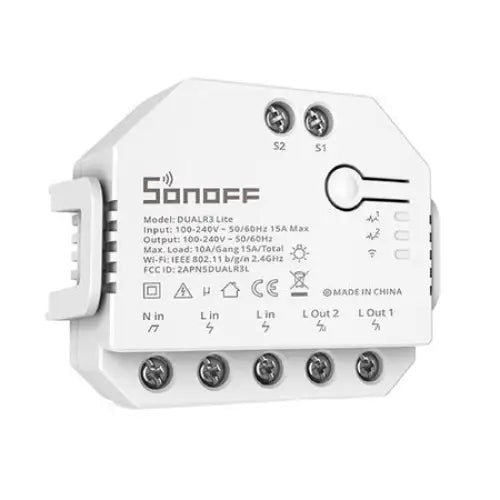 Smart Wi-Fi switch WiFi Sonoff Dual R3 Lite - Smart controllers<<<Control devices<<<Smart Home<<<InnproXML