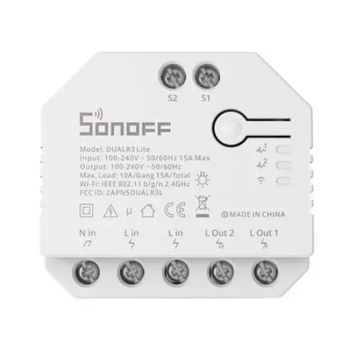 Smart Wi-Fi switch WiFi Sonoff Dual R3 Lite - Smart controllers<<<Control devices<<<Smart Home<<<InnproXML